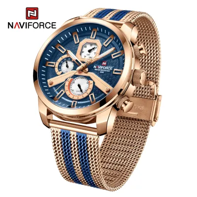 NAVIFORCE 9211 New Watches For Men Sports Man Stainless Steel Wristwatch Waterproof Quartz Classic Clock
