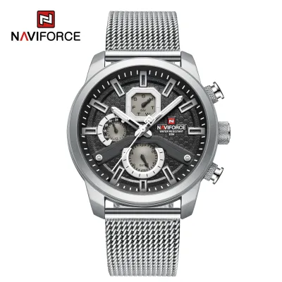 NAVIFORCE 9211 New Watches For Men Sports Man Stainless Steel Wristwatch Waterproof Quartz Classic Clock