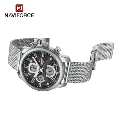 NAVIFORCE 9211 New Watches For Men Sports Man Stainless Steel Wristwatch Waterproof Quartz Classic Clock