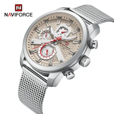 NAVIFORCE 9211 New Watches For Men Sports Man Stainless Steel Wristwatch Waterproof Quartz Classic Clock