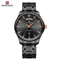 NAVIFORCE 9213 New Men Wristwatch Top Brand Luxury Date Week Man Watch Stainless Steel Classic Quartz Original Male Clock