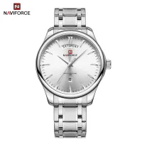 NAVIFORCE 9213 New Men Wristwatch Top Brand Luxury Date Week Man Watch Stainless Steel Classic Quartz Original Male Clock