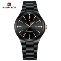 NAVIFORCE 9214 Men Original Quartz Watch Auto Date Business Dress Male Clock Stainless Steel Water Resistant Man Wrist Watches