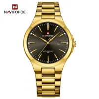 NAVIFORCE 9214 Men Original Quartz Watch Auto Date Business Dress Male Clock Stainless Steel Water Resistant Man Wrist Watches