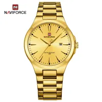 NAVIFORCE 9214 Men Original Quartz Watch Auto Date Business Dress Male Clock Stainless Steel Water Resistant Man Wrist Watches