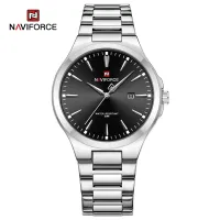 NAVIFORCE 9214 Men Original Quartz Watch Auto Date Business Dress Male Clock Stainless Steel Water Resistant Man Wrist Watches