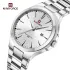 NAVIFORCE 9214 Men Original Quartz Watch Auto Date Business Dress Male Clock Stainless Steel Water Resistant Man Wrist Watches