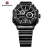NAVIFORCE 9216 dual display luxury stainless steel men quartz wristwatch wholesale original Waterproof multifunction sports wrist watch