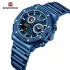 NAVIFORCE 9216 dual display luxury stainless steel men quartz wristwatch wholesale original Waterproof multifunction sports wrist watch