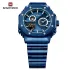 NAVIFORCE 9216 dual display luxury stainless steel men quartz wristwatch wholesale original Waterproof multifunction sports wrist watch