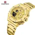 NAVIFORCE 9216 dual display luxury stainless steel men quartz wristwatch wholesale original Waterproof multifunction sports wrist watch