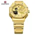 NAVIFORCE 9216 dual display luxury stainless steel men quartz wristwatch wholesale original Waterproof multifunction sports wrist watch