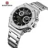 NAVIFORCE 9216 dual display luxury stainless steel men quartz wristwatch wholesale original Waterproof multifunction sports wrist watch