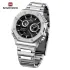 NAVIFORCE 9216 dual display luxury stainless steel men quartz wristwatch wholesale original Waterproof multifunction sports wrist watch