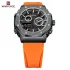 NAVIFORCE 9216 dual display luxury Silicon men quartz wristwatch wholesale original Waterproof multifunction sports wrist watch