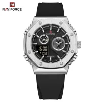 NAVIFORCE 9216 dual display luxury Silicon men quartz wristwatch wholesale original Waterproof multifunction sports wrist watch