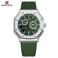 NAVIFORCE 9216 dual display luxury Silicon men quartz wristwatch wholesale original Waterproof multifunction sports wrist watch