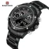NAVIFORCE 9217 Watches Mens Luxury LCD Analog Digital Stainless Steel Man Wristwatch Casual Quartz Luminous Male Clock