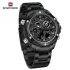 NAVIFORCE 9217 Watches Mens Luxury LCD Analog Digital Stainless Steel Man Wristwatch Casual Quartz Luminous Male Clock