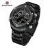 NAVIFORCE 9217 Watches Mens Luxury LCD Analog Digital Stainless Steel Man Wristwatch Casual Quartz Luminous Male Clock