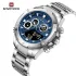 NAVIFORCE 9217 Watches Mens Luxury LCD Analog Digital Stainless Steel Man Wristwatch Casual Quartz Luminous Male Clock