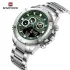 NAVIFORCE 9217 Watches Mens Luxury LCD Analog Digital Stainless Steel Man Wristwatch Casual Quartz Luminous Male Clock