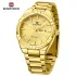 NAVIFORCE 9218 Classic Day and Date Display Men Stainless Steel Watch Man Business Waterproof Quartz Calendar Clock