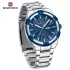 NAVIFORCE 9218 Classic Day and Date Display Men Stainless Steel Watch Man Business Waterproof Quartz Calendar Clock