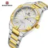 NAVIFORCE 9218 Classic Day and Date Display Men Stainless Steel Watch Man Business Waterproof Quartz Calendar Clock