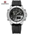 NAVIFORCE 9221 Sports Waterproof LCD Digital Display Man Clock Trend Casual Comfortable TPU Strap Luminous Quartz Men Watch