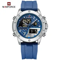 NAVIFORCE 9221 Sports Waterproof LCD Digital Display Man Clock Trend Casual Comfortable TPU Strap Luminous Quartz Men Watch