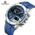 NAVIFORCE 9221 Sports Waterproof LCD Digital Display Man Clock Trend Casual Comfortable TPU Strap Luminous Quartz Men Watch