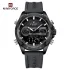 NAVIFORCE 9223 Casual Wild Silicone Strap Man's Wristwatch Luminous Sports Water Resistant Dual Display Quartz Watches for Men
