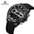 NAVIFORCE 9223 Casual Wild Silicone Strap Man's Wristwatch Luminous Sports Water Resistant Dual Display Quartz Watches for Men