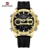 NAVIFORCE 9223 Casual Wild Silicone Strap Man's Wristwatch Luminous Sports Water Resistant Dual Display Quartz Watches for Men
