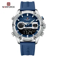 NAVIFORCE 9223 Casual Wild Silicone Strap Man's Wristwatch Luminous Sports Water Resistant Dual Display Quartz Watches for Men