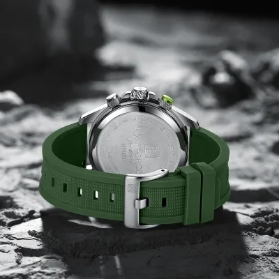 NAVIFORCE 9223 Casual Wild Silicone Strap Man's Wristwatch Luminous Sports Water Resistant Dual Display Quartz Watches for Men
