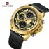 NAVIFORCE 9225 Dual Display Quartz Analog Digital Wristwatch for Men Genuine Leather Strap Water Resistant Man Watch