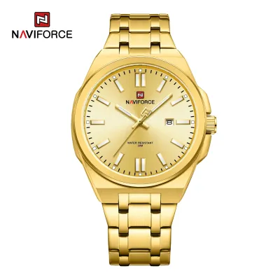 NAVIFORCE 9226 Brand Original Men Watch Stainless Steel Strap Business Waterproof Quartz Wristwatch