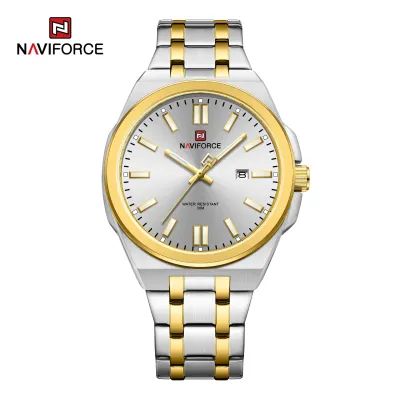 NAVIFORCE 9226 Brand Original Men Watch Stainless Steel Strap Business Waterproof Quartz Wristwatch