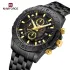 NAVIFORCE 9227 Men's Watches Sport Chronograph Quartz Calendar Man's Wristwatches Stainless Steel Waterproof Clock Male