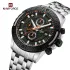 NAVIFORCE 9227 Men's Watches Sport Chronograph Quartz Calendar Man's Wristwatches Stainless Steel Waterproof Clock Male