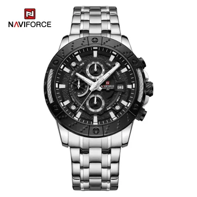 NAVIFORCE 9227 Men's Watches Sport Chronograph Quartz Calendar Man's Wristwatches Stainless Steel Waterproof Clock Male