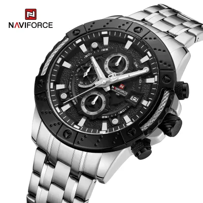 NAVIFORCE 9227 Men's Watches Sport Chronograph Quartz Calendar Man's Wristwatches Stainless Steel Waterproof Clock Male