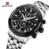 NAVIFORCE 9227 Men's Watches Sport Chronograph Quartz Calendar Man's Wristwatches Stainless Steel Waterproof Clock Male