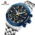 NAVIFORCE 9227 Men's Watches Sport Chronograph Quartz Calendar Man's Wristwatches Stainless Steel Waterproof Clock Male