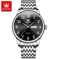 OLEVS 5535 Business Watch for Men Top Brand Luxury Quartz Man Wristwatch Simple Original Stainless Steel Waterproof Men's Watches