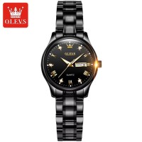 OLEVS 5563 Quartz Watch For Women Luxury Waterproof Luminous Stainless Steel Wristwatches Week Display Calendar Women's Watches