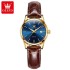 OLEVS 6898 PU Strap Waterproof Watch for Women Quartz Super-thin Fashion Women Wristwatches Luminous Calendar