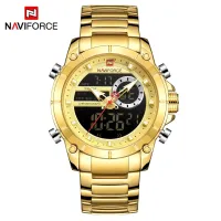 NAVIFORCE NF9163 Luxury Original Sports Men Wristwatch Quartz Steel Waterproof Digital Fashion Male Watch